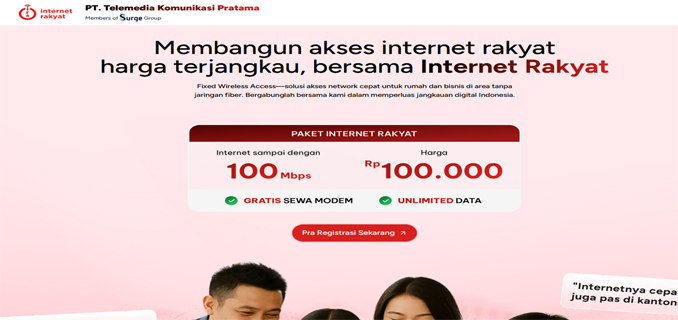 Cara Daftar WiFi Internet Rakyat dari ISP Surge, Sekarang Harganya Rp 100.000