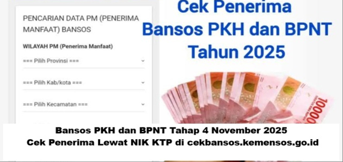 Link Cek Status Penerima Bansos BPNT Tahap 4 November 2025
